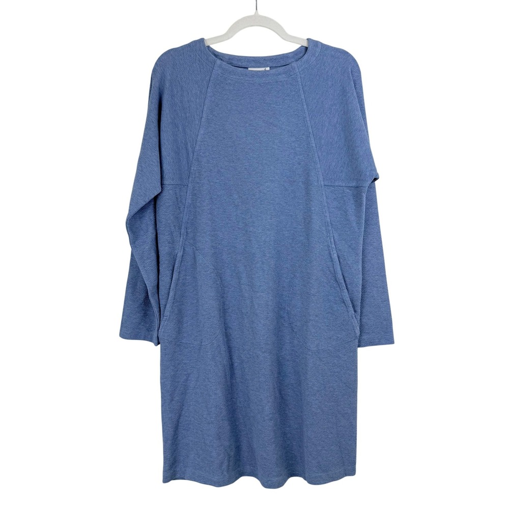J. JILL Pure‎ Jill Women SMALL Textured Knit Crew Neck Long Sleeve Dress Pockets